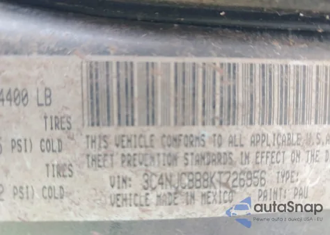 2019 Jeep Compass Altitude Fwd from USA, damaged, VIN 3C4NJCBB8KT726956